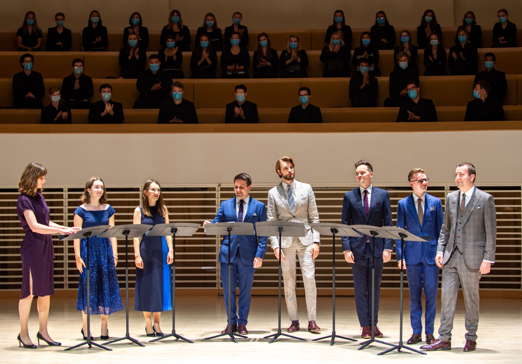 VOCES8 gets ready to sing